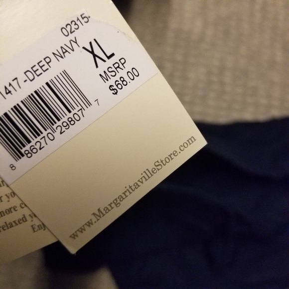 Margaritaville Deep Navy Blue Linen Shorts NWT - Picture 9 of 10